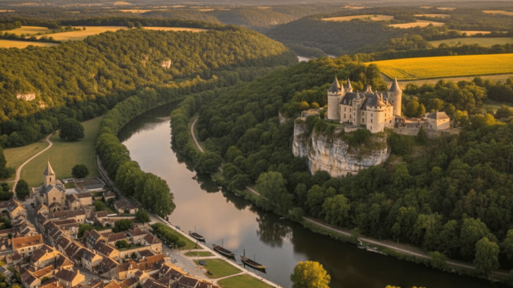 the Dordogne River 